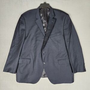 Peter Millar Blazer Mens 48R Navy Blue 100% Wool Two Button Sport Coat Jacket